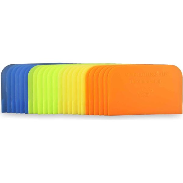 Semplice Scheda Di Pasta 24 Pezzi Raschietto Per Pasta, Scheda Raschietto Per Pasta O Taglierina Per Pane Da Forno In Plastica Raschietto Per Ciotola, Raschietto Per Lisciare La Pasta Materiale Flessibile-image
