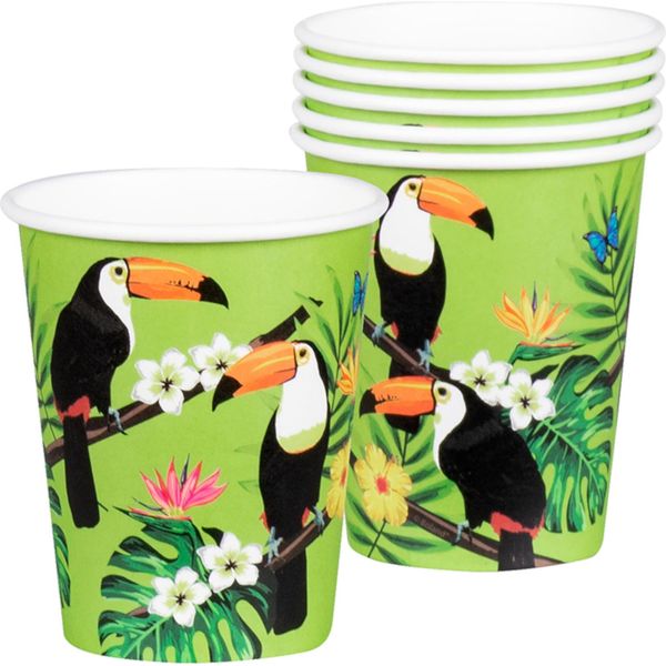 Bicchiere Di Carta Toucan 10 Pezzi Colorati 210 Ml - Misura Unica-image