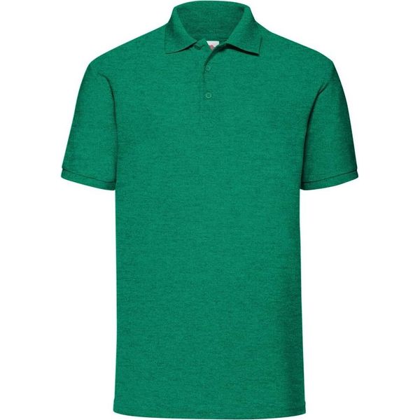 Polo Fruit Of The Loom 65/35 Herren Piqué, Kurzarm BC388 (M) (GrüN Meliert)-image