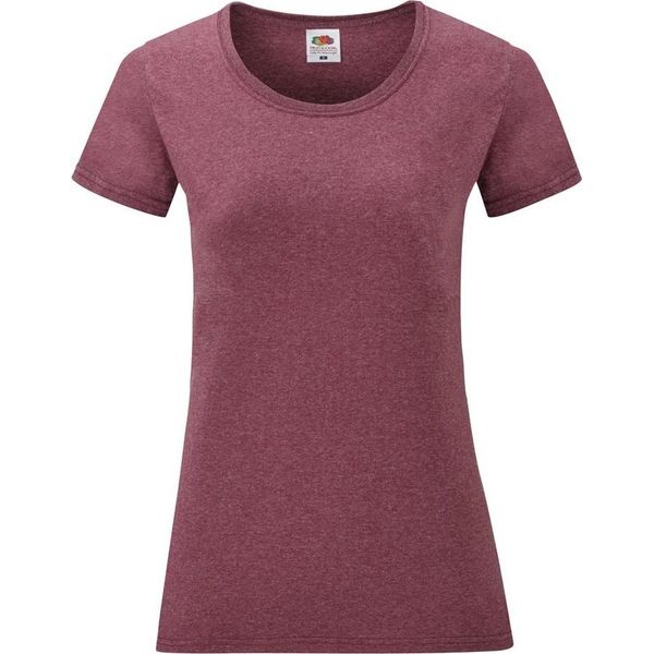 Maglietta Fruit Of The Loom Lady-Fit Donna BC1354 (Xs) (Burgunder Meliert)-image