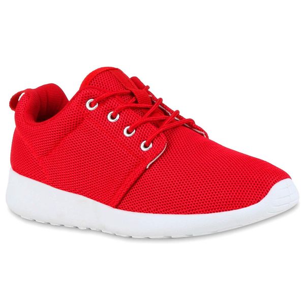 Mytrendshoe Scarpe Sportive Da Donna Colori Di Tendenza Scarpe Da Ginnastica Da Corsa 77409, Colore: Rosso, Taglia: 38-image