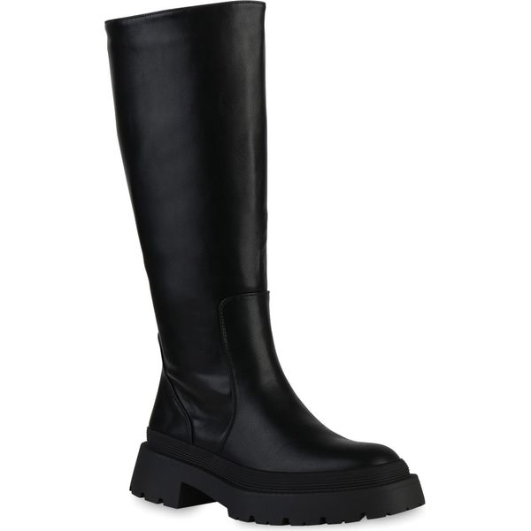 Van Hill Stivali Classici Leggermente Foderati Da Donna Scarpe Con Suola Profilata 839375, Colore: Nero, Taglia: 37-image