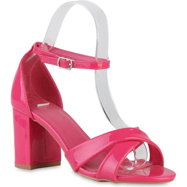 Van Hill Sandali Classici Donna Scarpe Con Tacco 840915, Colore: Fucsia, Taglia: 40-image
