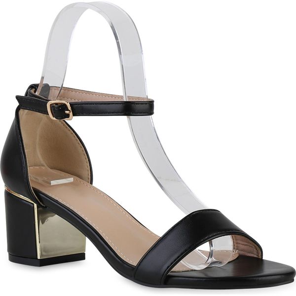 Van Hill Sandali Classici Da Donna Con Tacco A Blocco 840887, Colore: Nero, Taglia: 40-image
