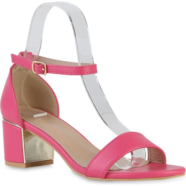 Van Hill Sandali Classici Da Donna Con Tacco A Blocco 840887, Colore: Fucsia, Numero: 37-image
