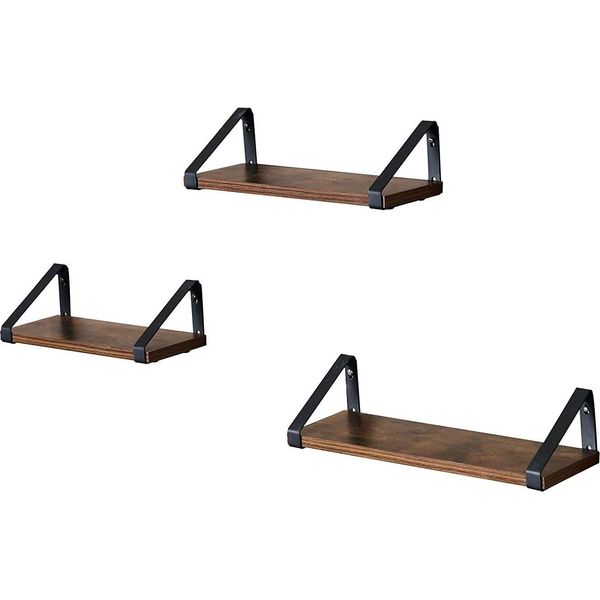 Set Di 3 Mensole Sospese Loft In Legno-image