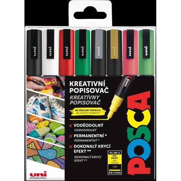 Set Di Pennarelli Posca 0,9 - 1,3 - Natale (8 Pezzi)-image