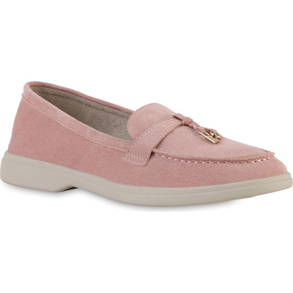 Van Hill Pantofole Classiche Da Donna Scarpe Casual Comode 841583, Colore: Rosa Velours, Taglia: 37-image