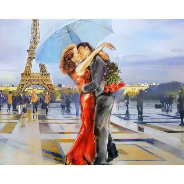 Pittura Con I Numeri E La Cornice Quadri Da Dipingere - Coppia 50X40 Cm-image