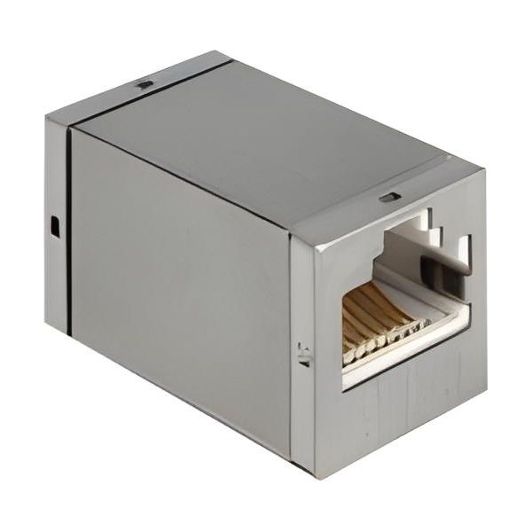 Delock 86250 RJ45 Adapter Delock RJ45 -> RJ45 Bu/Bu Cat6 Geschirmt Kom-image