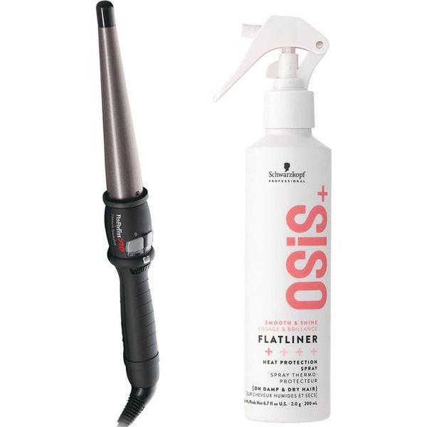 Babyliss Pro Titanium Tourmaline 19-32Mm BAB2281TTE + Schwarzkopf Osis Flatliner Spray Termoprotettivo 200Ml-image