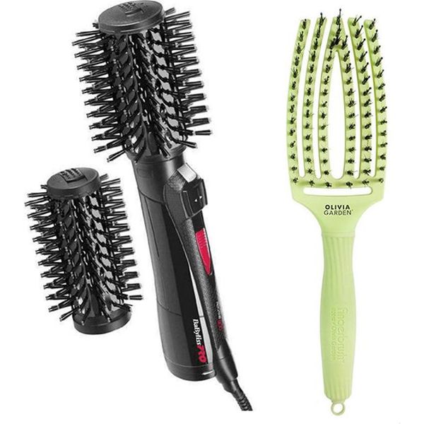 Babyliss Pro Styler Rotante 800 Ad Aria Calda BAB2770E + Olivia Garden Finger Brush Tropical Lime-image