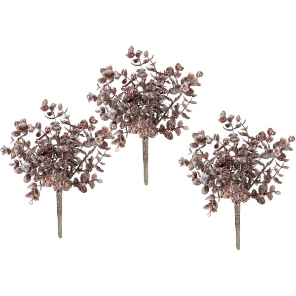 Kunstpflanze I.Ge.A. "Eukalyptus", Rot (Dunkelrot), B:14Cm H:25Cm L:10Cm, Obermaterial: 100% Kunststoff, Kunstpflanzen, Kunstpflanze, KüNstlicher Eukalyptuszweig, Dekozweig, 2Er Set-image
