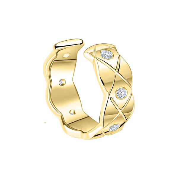 Paar Ohrclips Vivance "925-Sterling Silber Vergoldet Zirkonia", Gelb (Gelb, Weiß), Ohrringe, Damen, One-Size, Silber 925 (Sterlingsilber)-image