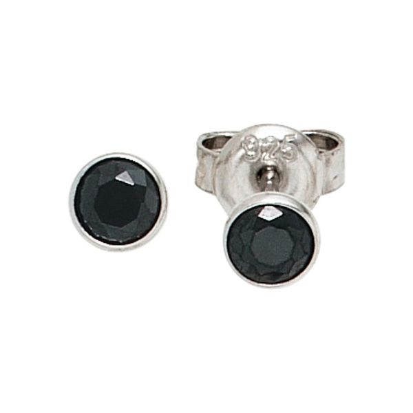 Paar Ohrstecker Jobo, Silber (Silber 925), Ohrringe, Damen, 4,5Mm, Silber 925 (Sterlingsilber), Rund 925 Silber Mit Zirkonia-image