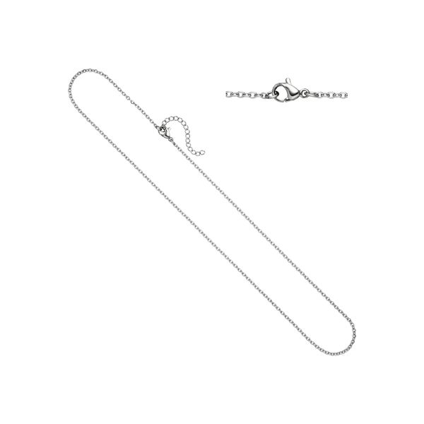 Kette Ohne AnhäNger Jobo, Silber (Edelstahlfarben), Halsketten, Damen, Edelstahl, L: 46, Edelstahl 46 Cm 2,0 Mm-image