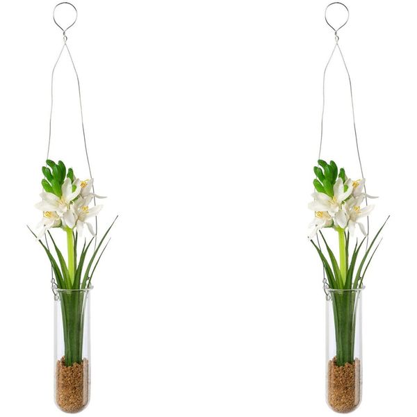 Kunstblume Creativ Green "Hyacinthe In HäNgevase", Weiß, B:4Cm H:35Cm, Kunststoff, Kunstpflanzen-image