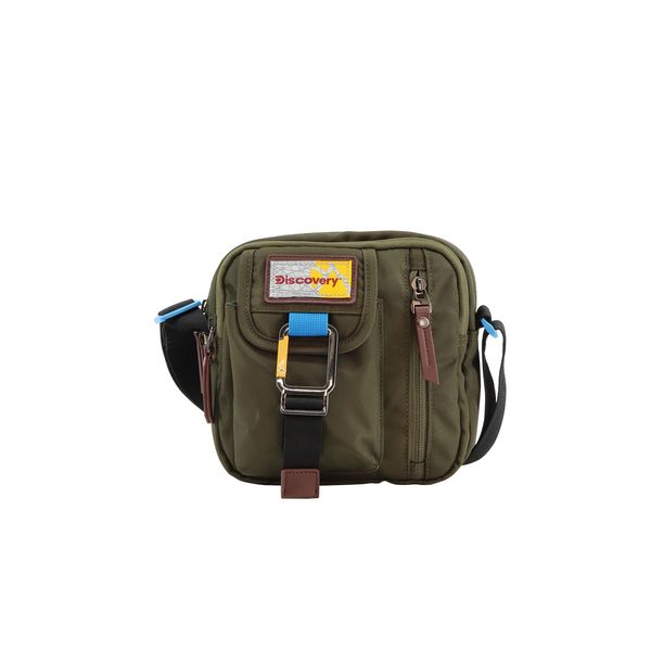 Schultertasche Discovery "Icon", Damen, Gr. B/H/T: 6,5Cm X 27Cm X 17Cm, GrüN (Khaki), Kunstfaser, Unifarben, Taschen Schultertasche, Aus Rpet Polyester-Material-image