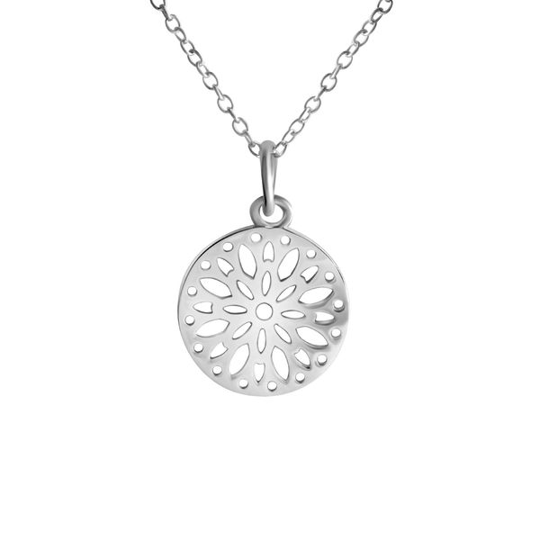 Kette Mit AnhäNger Vivance "925-Sterling Silber Rhodiniert", Weiß, Halsketten, Damen, 42+3Cm, Silber 925 (Sterlingsilber), L: 45 B: 12Mm, GläNzend, B:12Mm-image