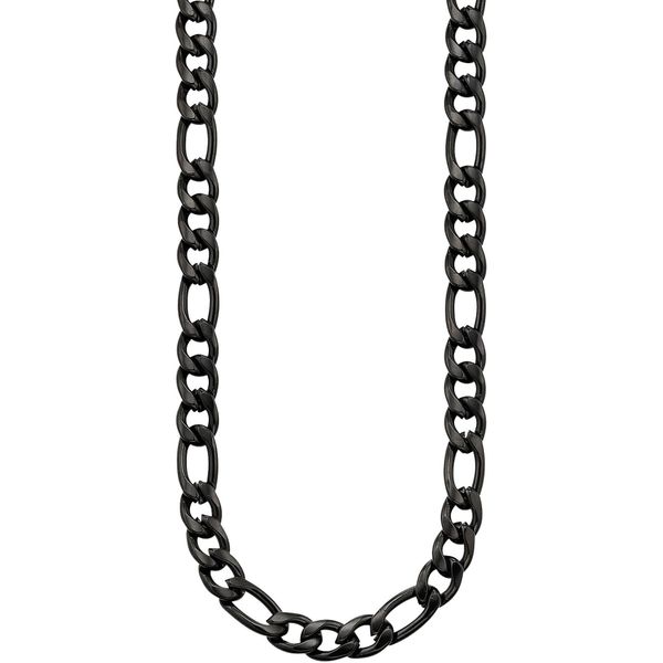 Edelstahlkette Bruno Banani "Schmuck Geschenk Halsschmuck Halskette", Schwarz, Halsketten, Damen, Edelstahl, L: 55 B: 7,2Mm, Edelstahlkette, B:7,2Mm-image