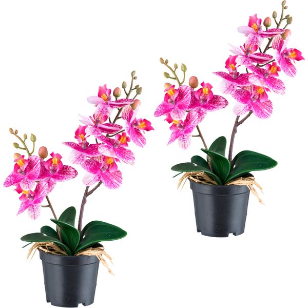 Kunstorchidee Creativ Green "Orchidee Phalaenopsis", Lila, H:28Cm, Kunststoff, Kunstpflanzen, Mit Real-Touch-BlüTen-image