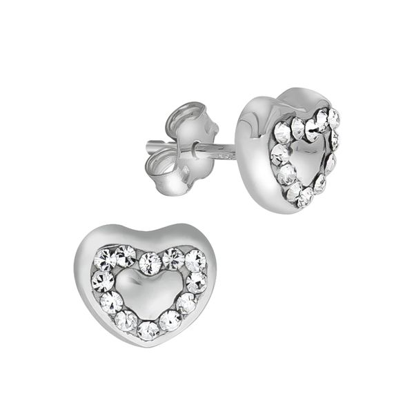 Paar Ohrstecker Vivance "925/- Sterling Silber Kristall Weiß", Weiß (Weiß, Weiß), Ohrringe, Damen, One-Size, Silber 925 (Sterlingsilber)-image