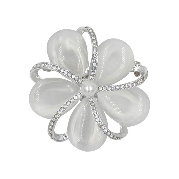 Brosche Firetti "Schmuck Geschenk Ansteckschmuck Viola", Silber (Silberfarben), Broschen, Damen, Metall, Brosche-image