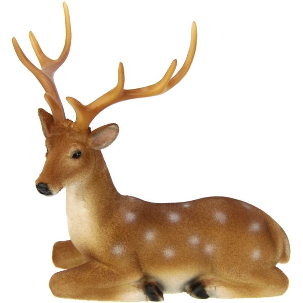 Dekofigur I.Ge.A. "Hirsch", Braun, B:19Cm H:18Cm, Polyester, Polyresin, Dekofiguren-image