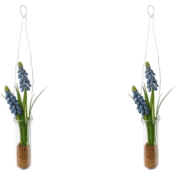 Kunstblume Creativ Green "Muscari In HäNgevase", Lila, B:4Cm H:35Cm, Kunststoff, Kunstpflanzen-image