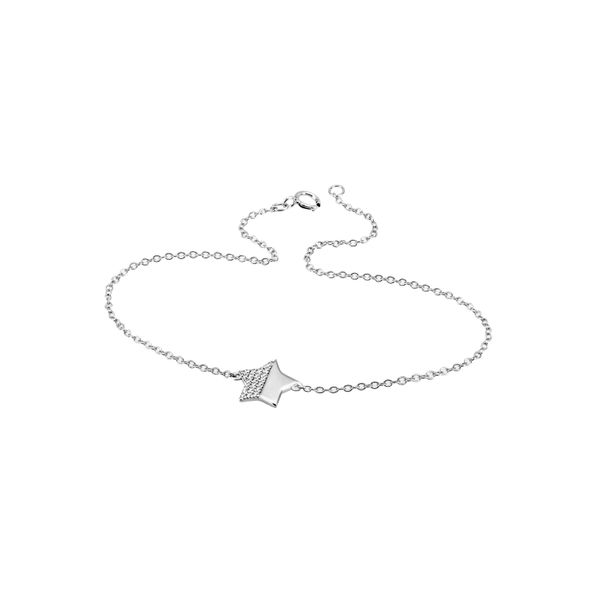 Armband Firetti "Schmuck Geschenk Silber 925 Armschmuck Armkette Stern", Silber (Silberfarben, Kristallweiß, Kristallweiß), ArmbäNder, Damen, 18Cm, Silber 925 (Sterlingsilber), Armband, Mit Zirkonia (Synth.)-image