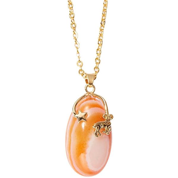 Kette Mit AnhäNger Firetti "Schmuck Geschenk Halsschmuck Anker/Halskette Sternzeichen Geburtsstein", Gold (Gelbgoldfarben), Halsketten, Damen, Widder, Edelstahl, L: 50 B: 2Mm, Made In Germany - Mit Edelstein, B:2Mm-image