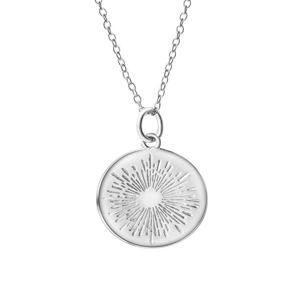 Kette Mit AnhäNger Vivance "925/- Sterling Silber Rhodiniert", Weiß, Halsketten, Damen, 42+3Cm, Silber 925 (Sterlingsilber), L: 45 B: 16Mm, GläNzend, B:16Mm-image