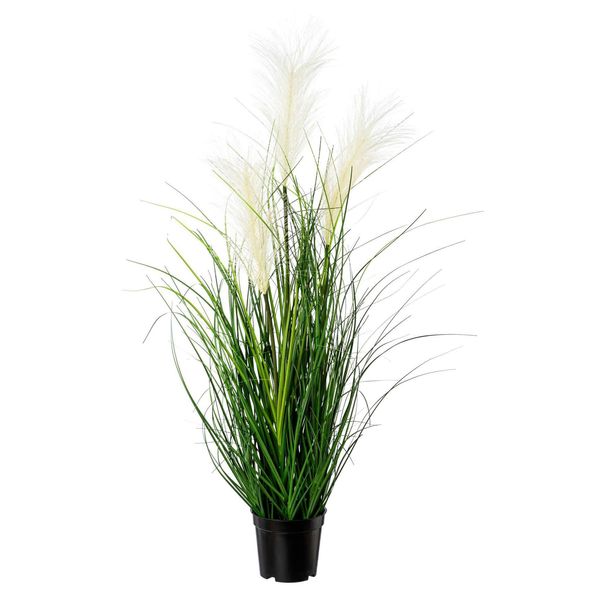 Kunstgras Gasper, Beige (Creme, GrüN), B:30Cm H:92Cm T:30Cm, Kunststoff, Kunstpflanzen-image