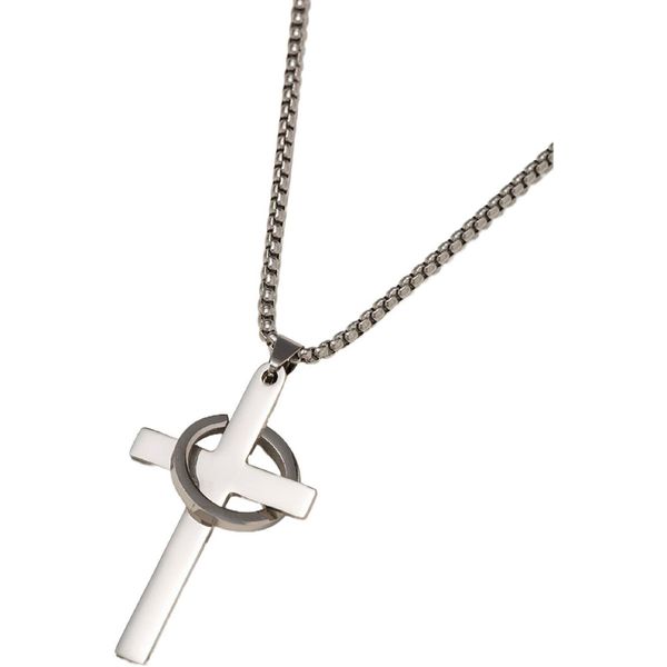 Kette Mit AnhäNger Firetti "Schmuck Geschenk Edelstahl Halsschmuck Halskette Kreuz", Silber (Silberfarben, Grau), Halsketten, Damen, Edelstahl, L: 60 B: 3Mm, Made In Germany, B:3Mm-image
