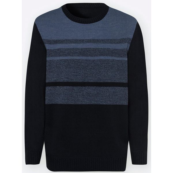 Rundhalspullover Classic "Pullover", Herren, Gr. 48, Blau (Marine, Blau), 100% Polyacryl, Gemustert, Gestreift, Unifarben, Pullover Rundhalspullover-image