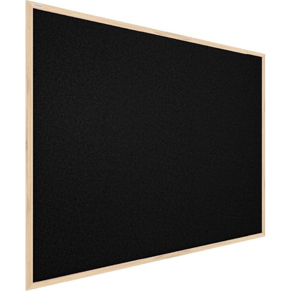 Bacheca In Sughero Nero (Cornice In Legno) 100X80 Cm-image