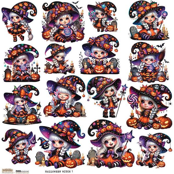 Aufkleber - Scraplove - Strega Di Halloween 1-image