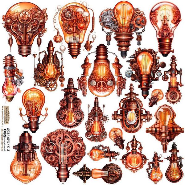 Adesivi Decorativi Aufkleber - Scraplove - Steampunk 2-image