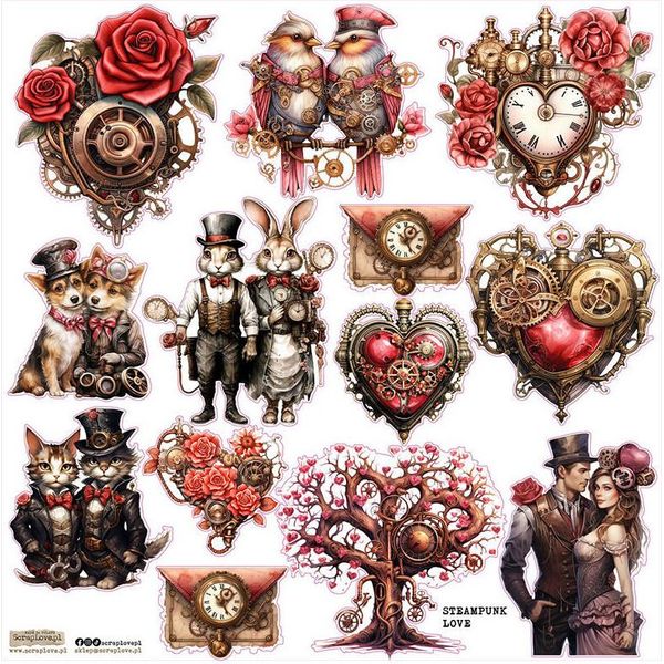 Aufkleber - Scraplove - Amore Steampunk-image