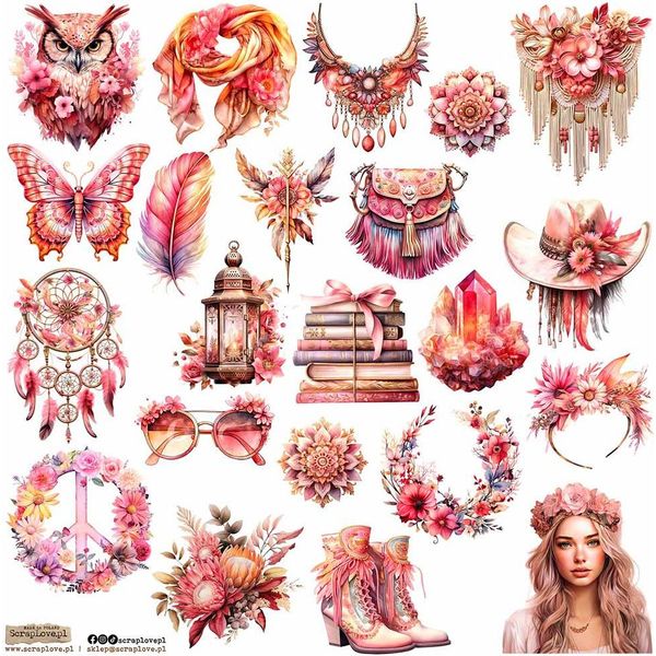 Aufkleber - Scraplove - Boho Hippie-image
