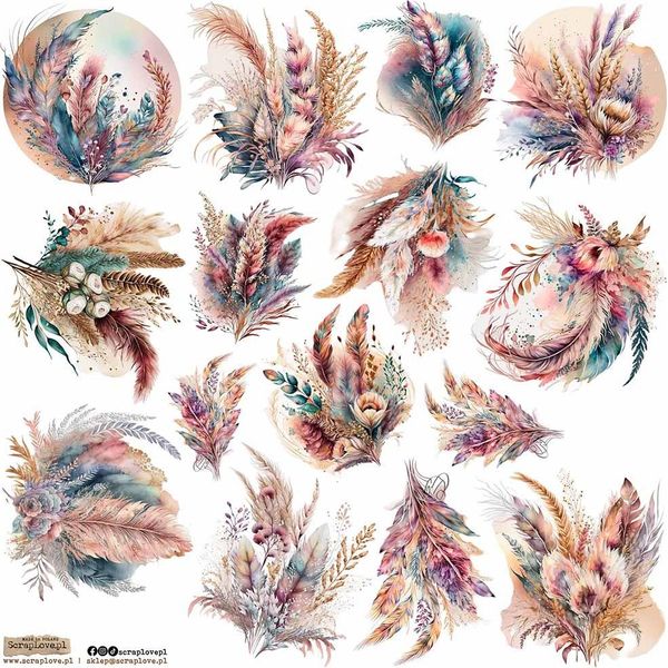 Aufkleber - Scraplove - Boho Floral 2 - Boho Blumig 2-image