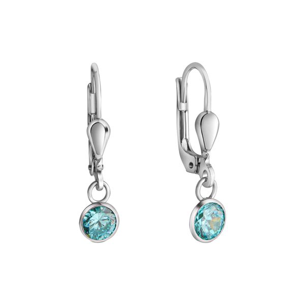 Paar OhrhäNger Vivance "925-Sterling Silber Rhodiniert Zirkonia", Blau (Weiß, Hellblau), Ohrringe, Damen, One-Size, Silber 925 (Sterlingsilber)-image