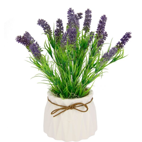 Kunstpflanze I.Ge.A. "Lavendel", Lila (Violett), B:20Cm H:27Cm L:20Cm, Kunststoff, Kunstpflanzen, Kunstpflanze, Im Keramiktopf-image