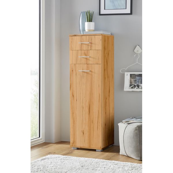 Kombikommode Priess, Beige (Astkernbuchefarben), B:41Cm H:135Cm T:38Cm, Holzwerkstoff, Sideboards, Kombikommode-image