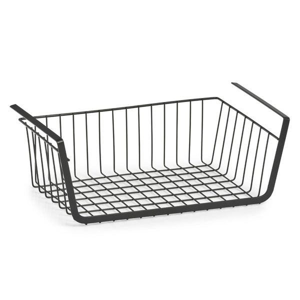 EinhäNgekorb Zeller Present, Schwarz, B:41Cm H:15Cm T:26Cm, Metall, Aufbewahrungsboxen, Vielseitig Einsetzbar-image