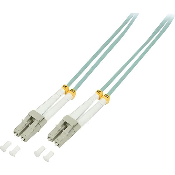Logilink Cavo Patch Duplex In Fibra Ottica OM3 50/125µ Lc/Lc Turchese 0,5 M-image