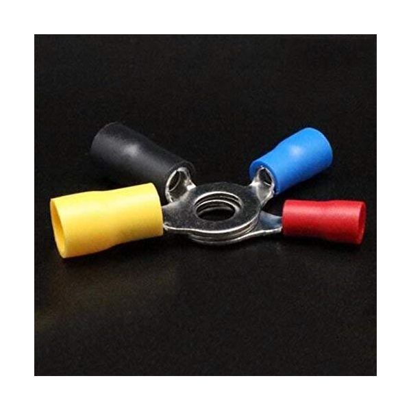 Capocorda Ad Anello Isolato Connettore A Crimpare Capocorda 0,5Mm²-1,5Mm² Rosso M4 10 Pezzi-image