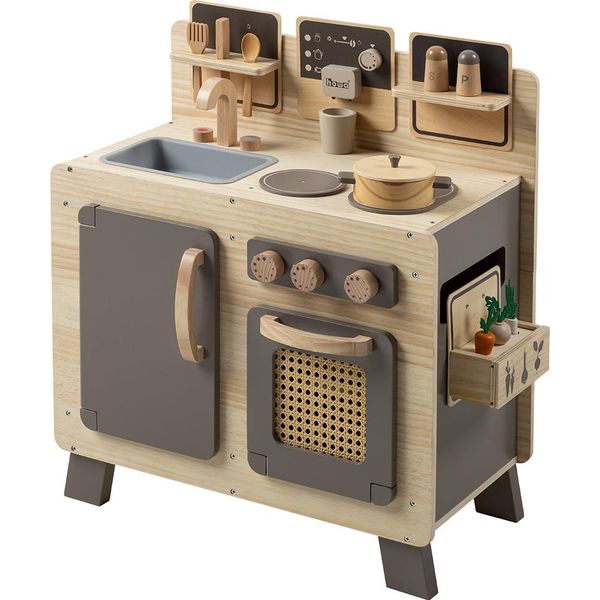 Cucina Da Gioco Per Bambini Howa Cucina Da Gioco In Legno 'Foodiefun' Indietro. 10 Pezzi Di Accessori Per La Cucina Per Bambini 4824-image