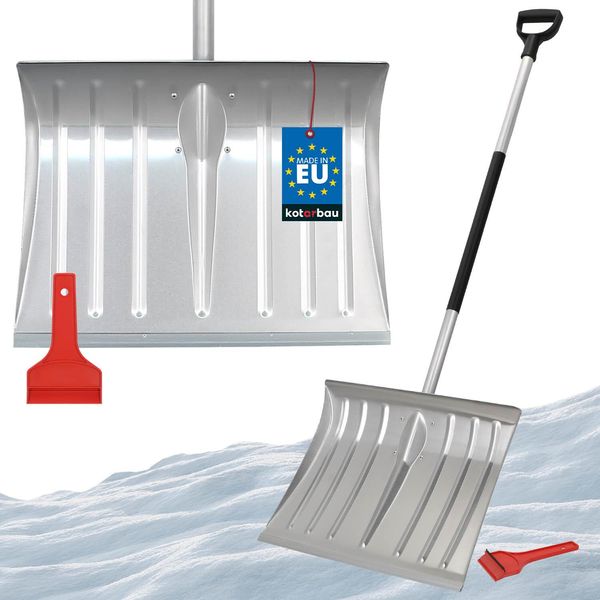 Kotarbau® Set Pala Da Neve Per Auto 50 Cm Con Manico In Alluminio 138 Cm + Raschiaghiaccio Auto Set Raschiaghiaccio Per Auto Per La Rimozione Della Neve Raschia Parabrezza Auto Con Labbro In Gomma Pala Da Neve Auto-image