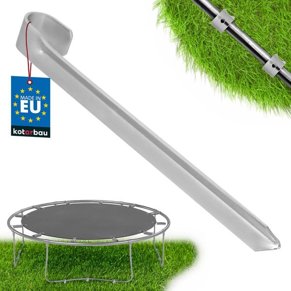 Kotarbau® Ancoraggi A Terra Per Trampolino 430 Mm Picchetti Resistenti Per Trampolini Galvanizzati Ancoraggi A Terra Per Tende Gazebo Castelli Gonfiabili Trampolini Picchetti Per Tende Ancoraggi A Terra Picchetti Chiodi A Terra Robusti Antiruggine-image